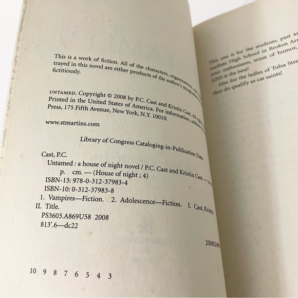 Untamed A House of Night Novel by Cast P C Kristin Cast - Picture 8 of 15